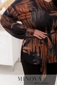 Блуза 2445-1-черный Minova
