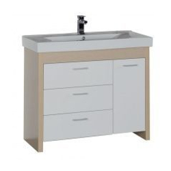 Тумба с раковиной Aquanet Тиана 100 светлый дуб