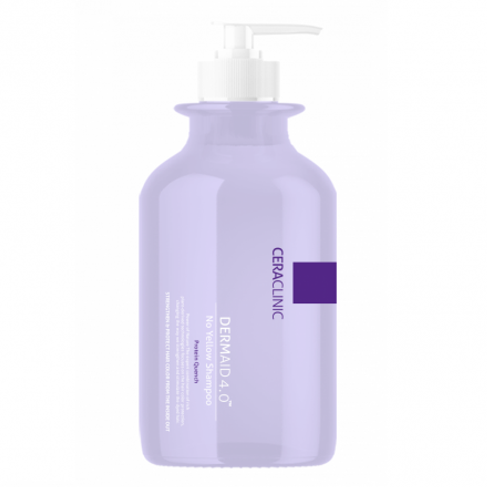 Шампунь для волос для нейтрализации желтого пигмента CERACLINIC DERMAID 4.0 No Yellow Shampoo 500 мл