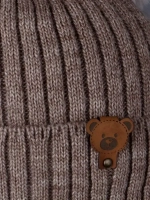 Шапка детская зимняя вязаная и снуд