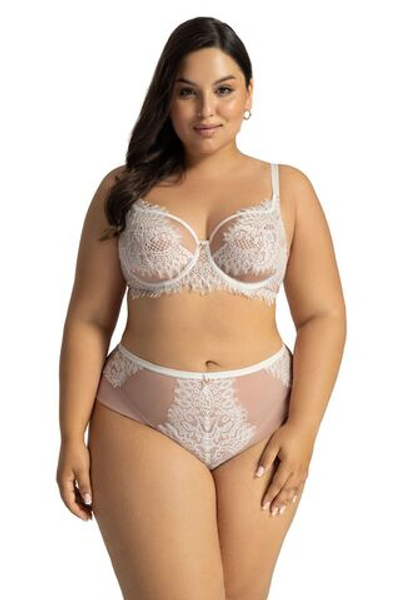 Бюстгальтер Bliss с мягкой чашкой и кружевом с ресничками (Размер: 90C) (Цвет: кофейный)