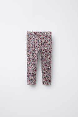 ZARA ЛЕГИНСЫ В РУБЧИК С ПРИНТОМ, РАЗНОЦВЕТНЫЙ
