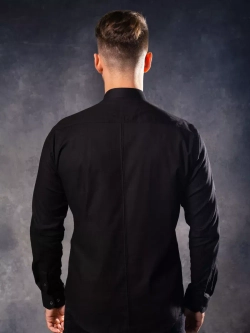 Рубашка с длинным рукавом стойка