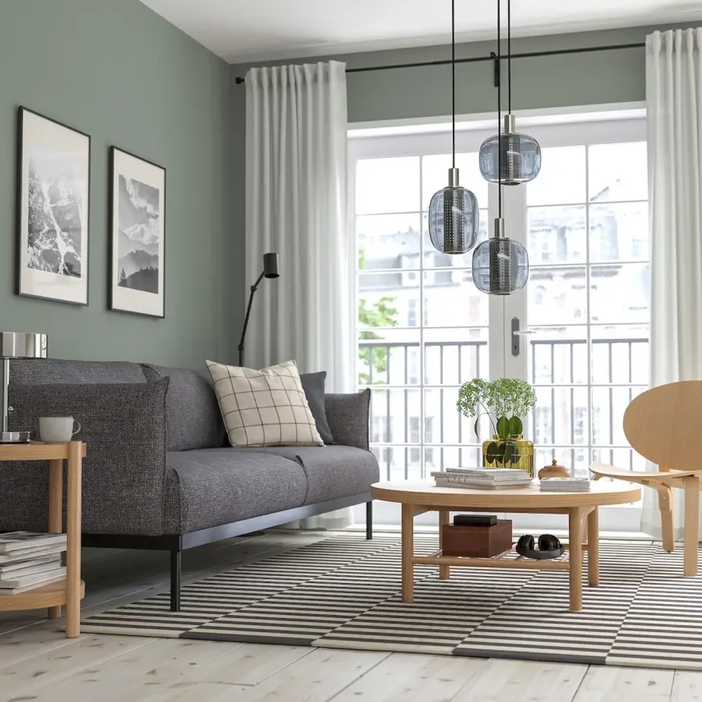 Журнальный стол - LISTERBY  IKEA/ ЛИСТЕРБИ ИКЕА, 90 см, под беленый дуб