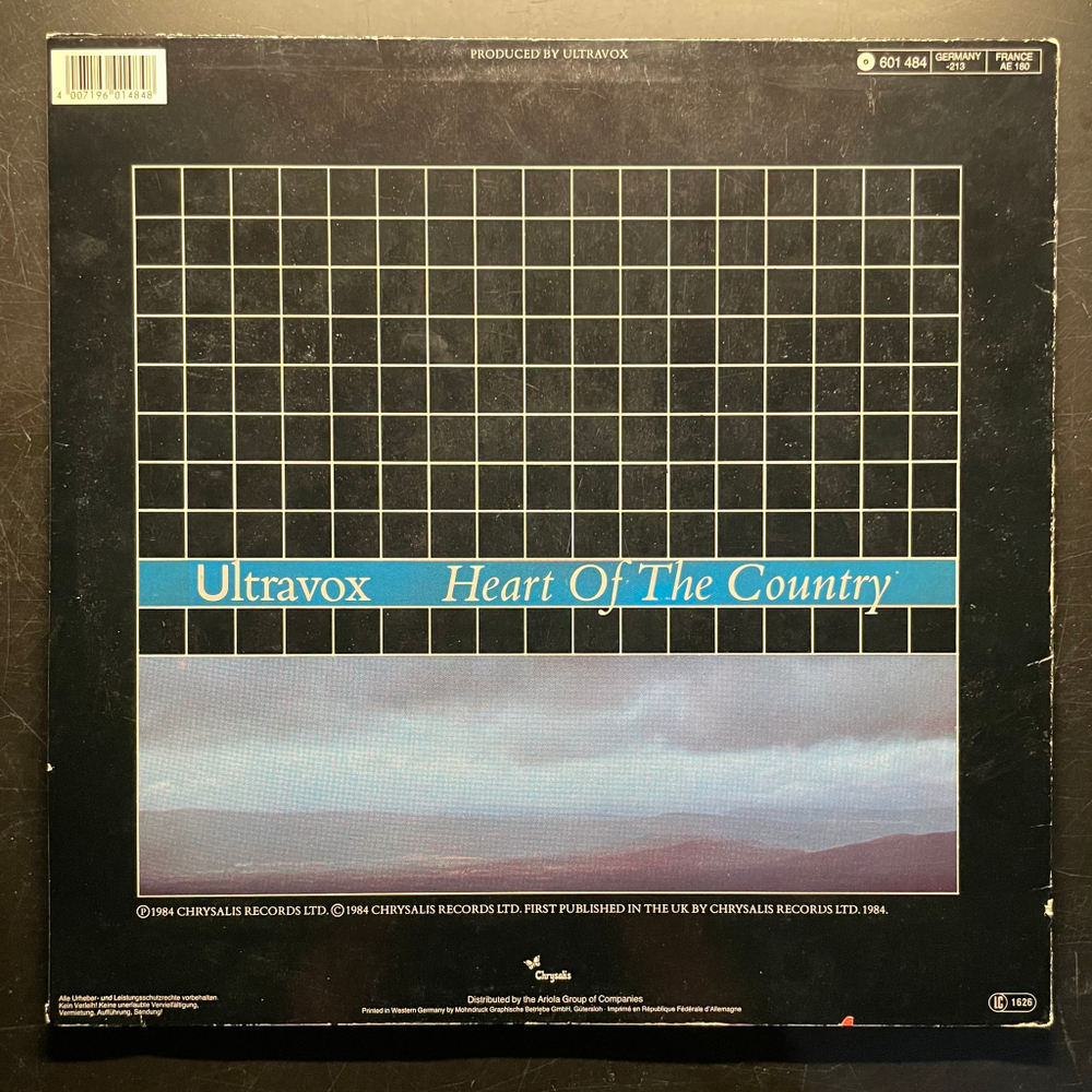 Ultravox ‎– Heart Of The Country (Европа 1984г.) 12", 45 RPM