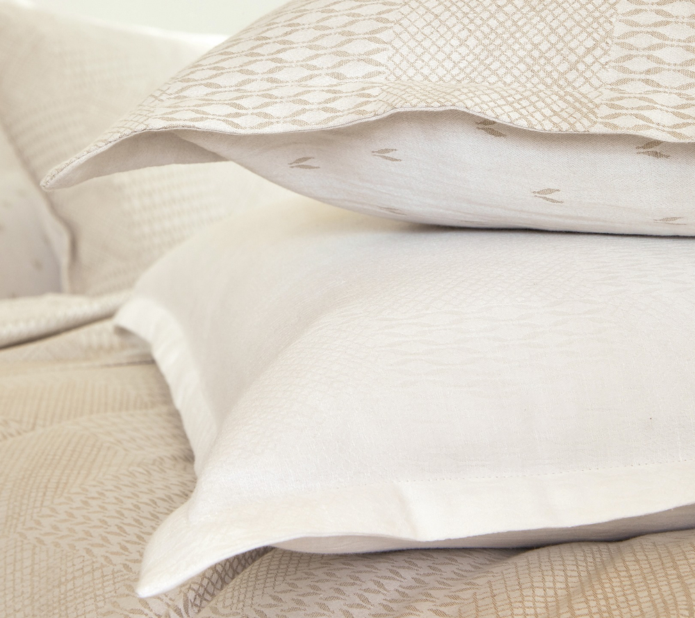 Постельное белье 2 спальное евро Blanc des Vosges Gramines Creme