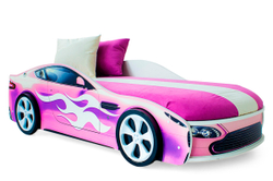 Кровать с матрасом Бельмарко Бондмобиль розовый