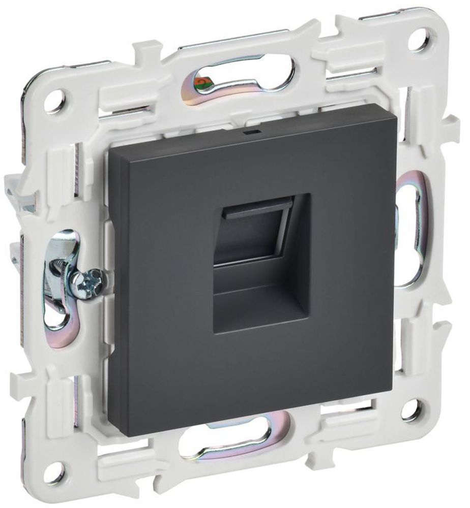 Розетка компьютерная RJ45 кат.6 SKANDY SK-K02T титан IEK SK-K10-2-K48