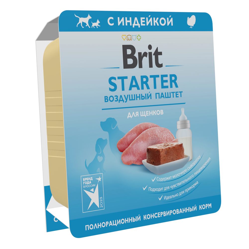 Brit Premium Воздушный паштет с индейкой для щенков STARTER 100 г