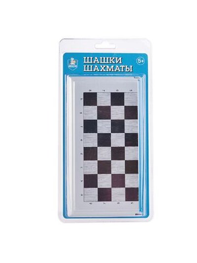 Игра настольная (Шашки-Шахматы) (мал, сер) блистер 15x3x28см (03884)