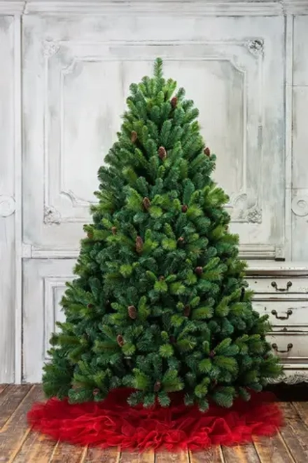 Искусственная сосна Байкальская с шишками 240 см., Леска+ПВХ, ЕлкиТорг (97240)