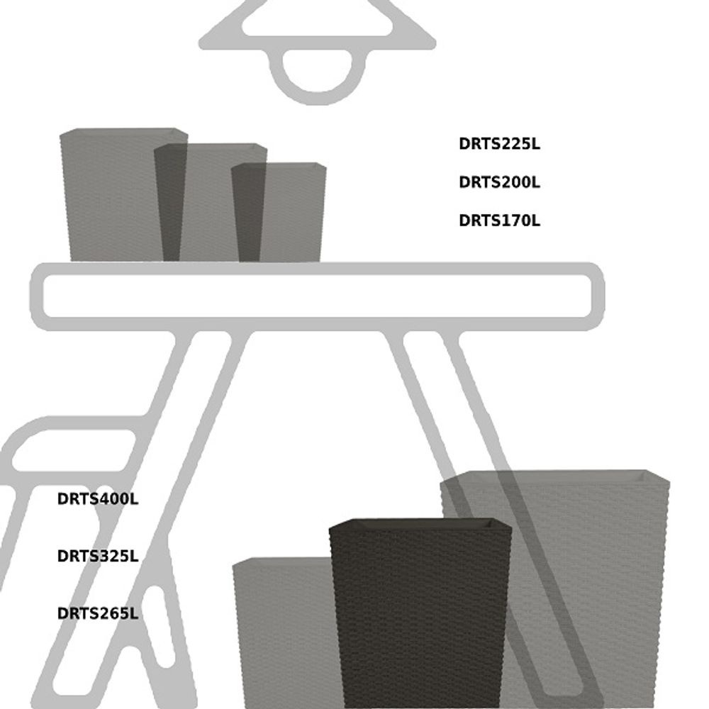 Кашпо для цветов Prosperplast Rato Low 32+21л, венге