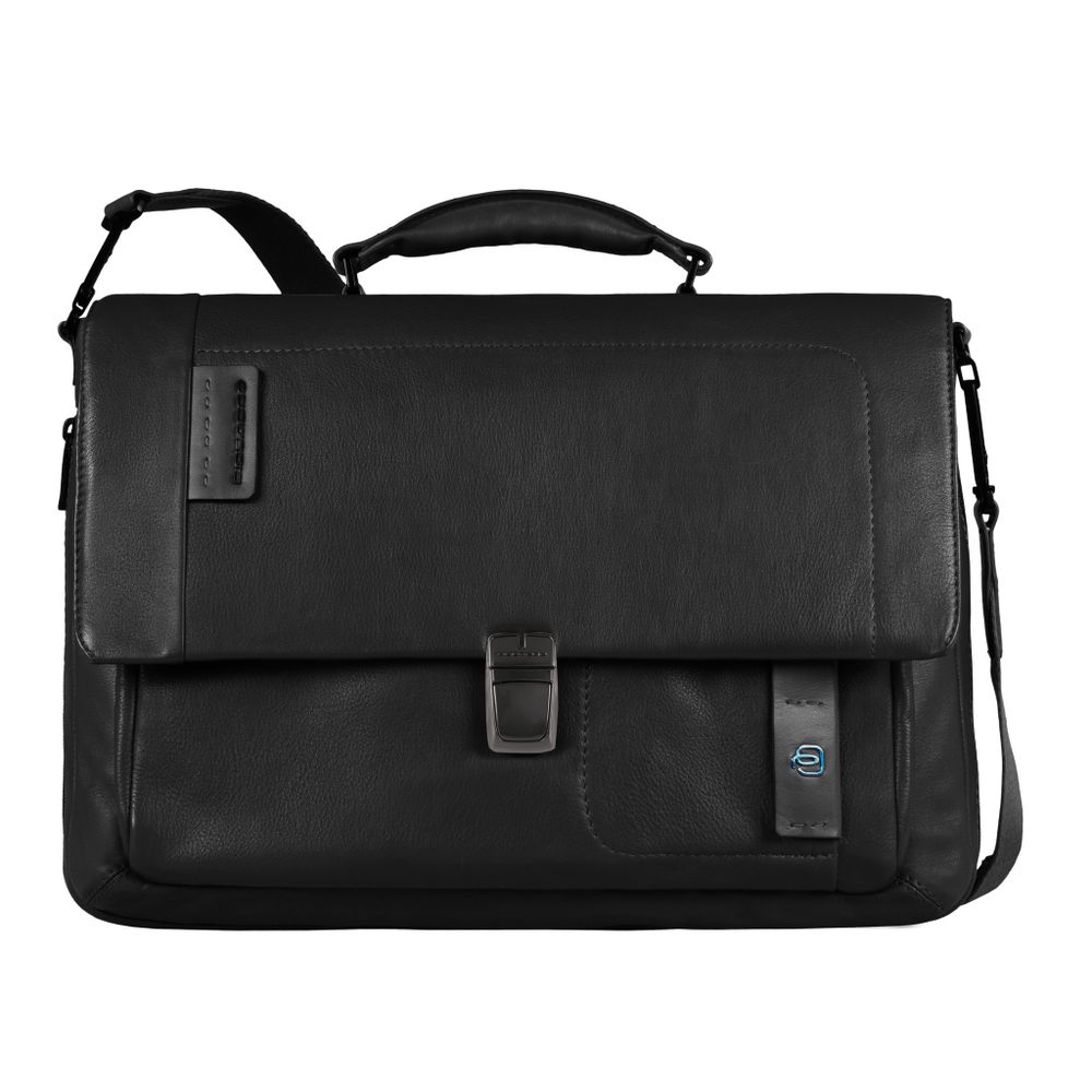 Сумка мужская Piquadro Pulse черная из кожи (CA3111P15/N)