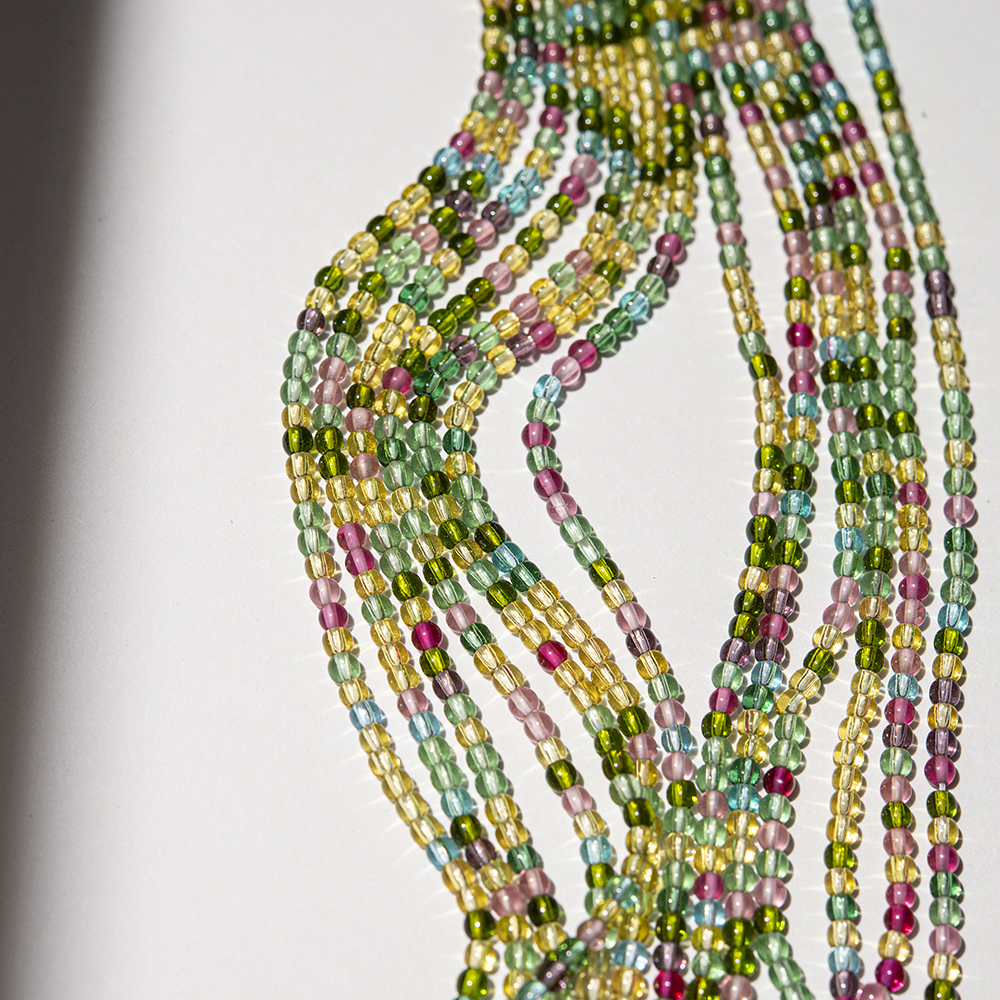 Шпинель синтетическая "Зеленый турмалин", 3,2мм, шар