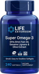 Super Omega-3 EPA/DHA Fish Oil, Sesame Lignans & Olive Extract Softgels капсулы Life Extension