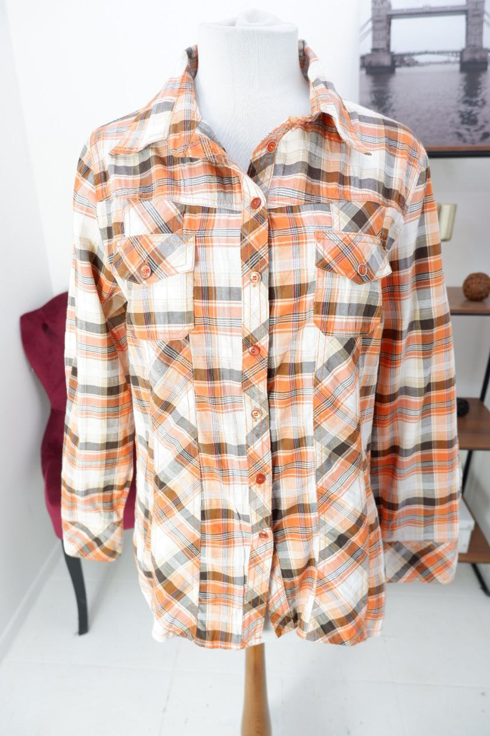 Блузка Designers в клетку 50 размер