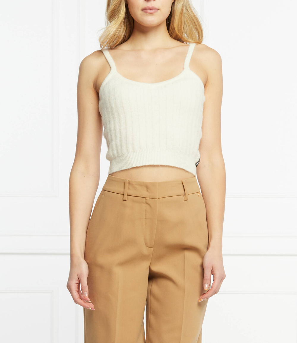 Хлопковое топ dalenes Silvian Heach - белый(PGA21032TO)