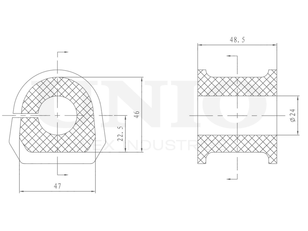 Втулка переднего стабилизатора UNIO RMP-10045