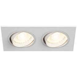 Светильник встраиваемый декоративный ЭРА KL92-2 WH под лампу MR16 GU5.3 белый пластиковый