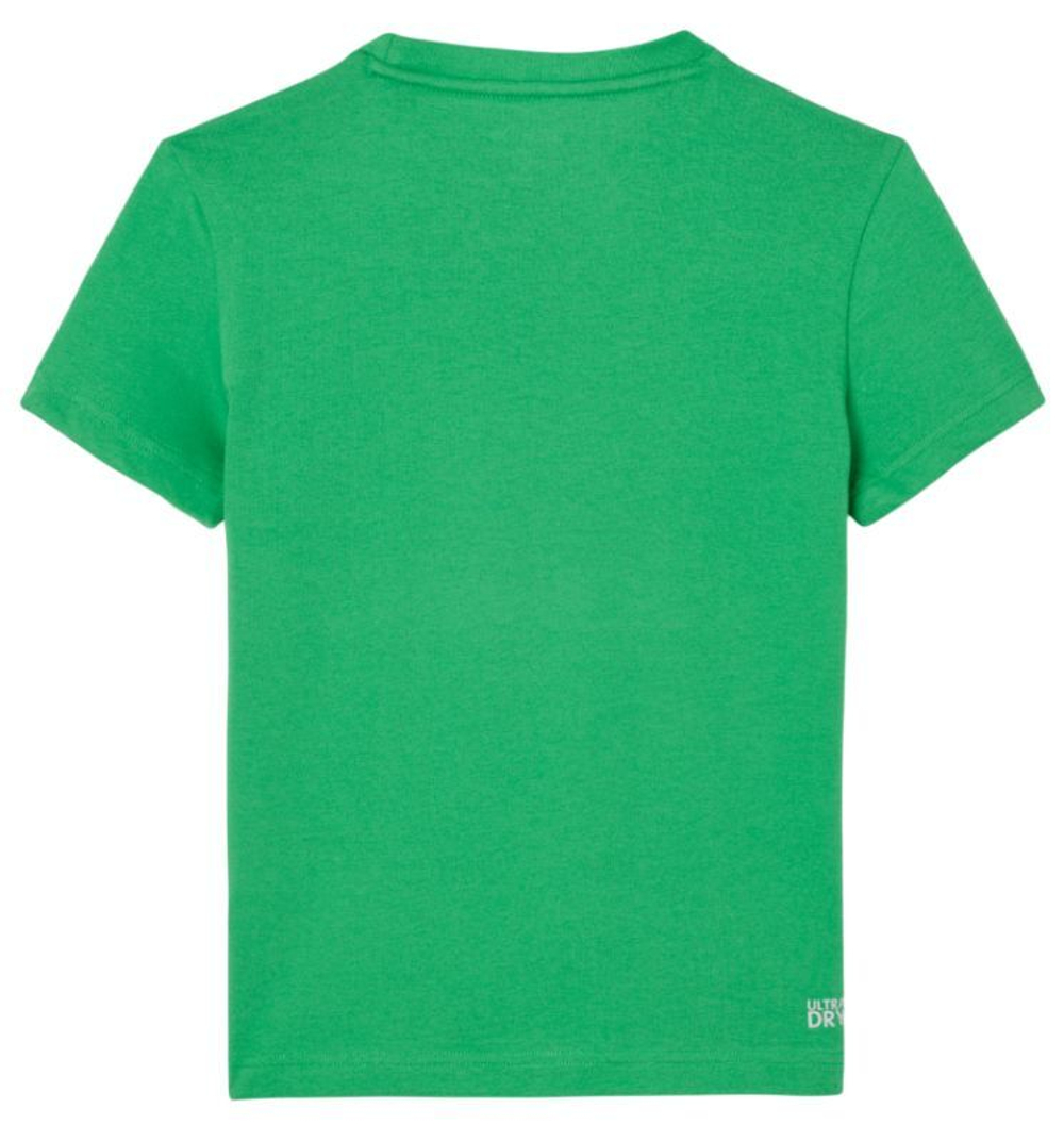 Футболка для мальчика теннисная Lacoste Kids' Lacoste x Daniil Medvedev Ultra Dry - зеленый