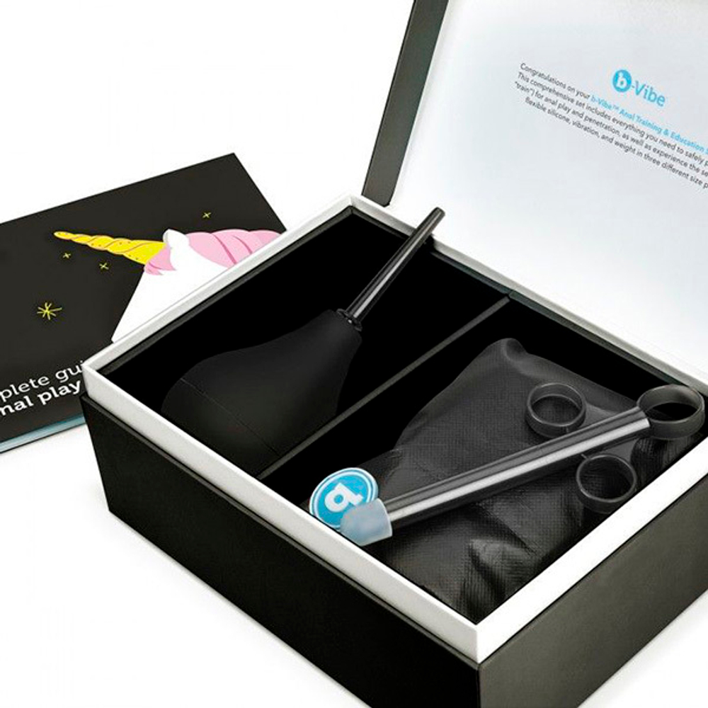 Набор в черном цвете для анальных игр b-Vibe Anal Education Set BV-012-BLK