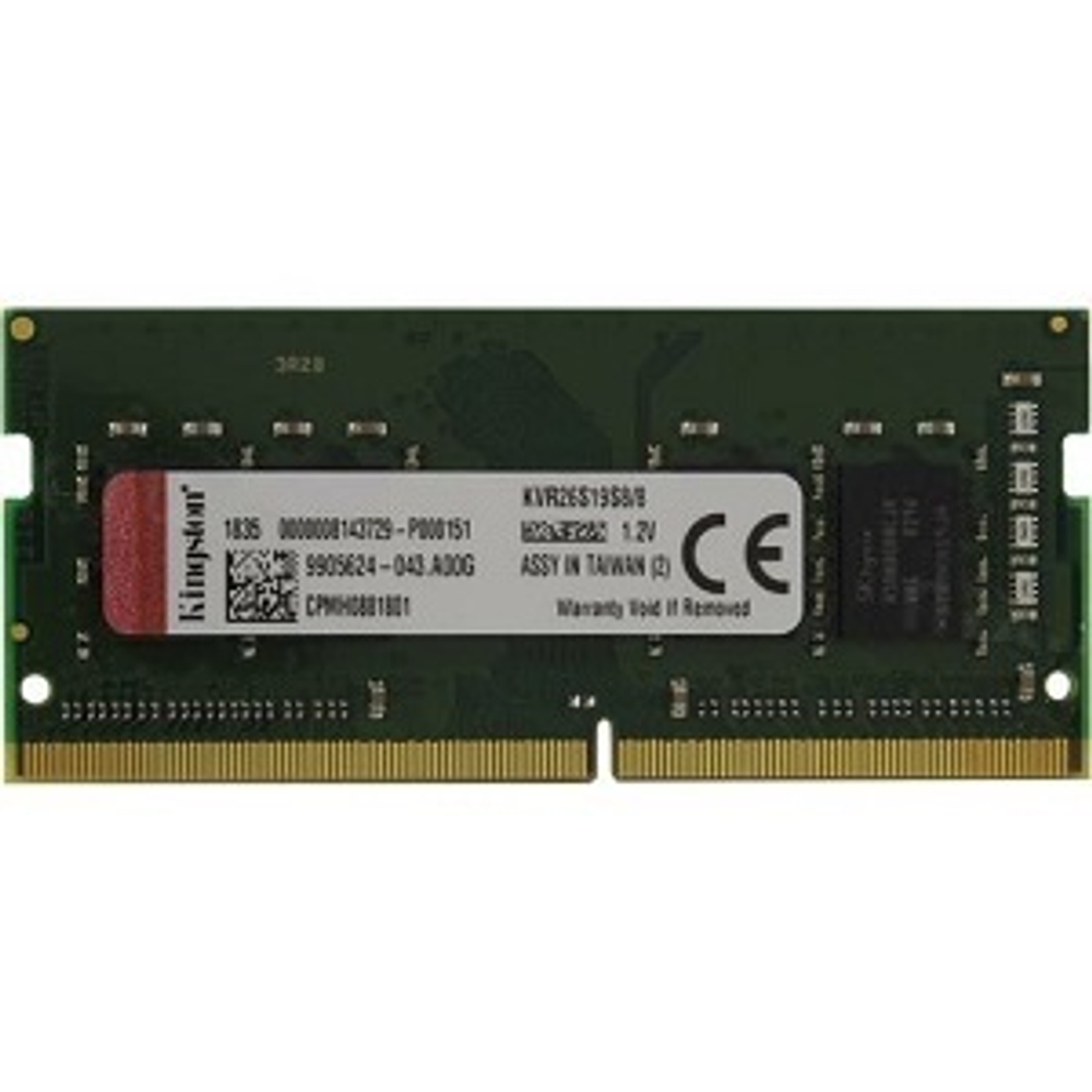 Модуль памяти NBook SO-DDR4 8Gb, 2666Mhz, Kingston (KVR26S19S8/8)