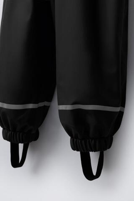 ZARA ПРОРЕЗИНЕННЫЙ КОМБИНЕЗОН WATER RESISTENT, ЧЕРНЫЙ