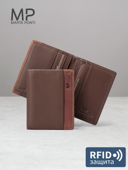 B123180R Cognac - Футляр для карт MP с RFID защитой