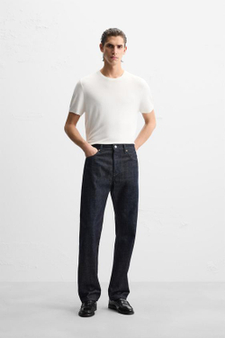 ZARA ФУТБОЛКА СВОБОДНОГО КРОЯ, ЖЕЛТОВАТО-БЕЛЫЙ