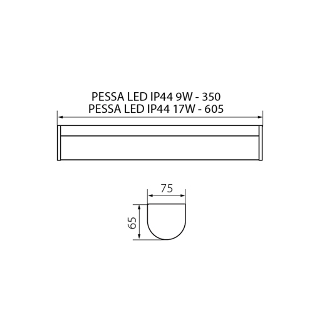 Настенный светильник для ванной над зеркалом KANLUX PESSA LED IP44 9W 4000К NW