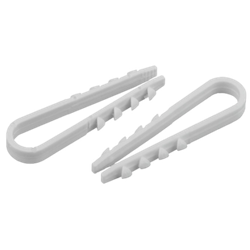 Дюбель хомут ЭРА NO-224-223 для круглого кабеля 11-18 мм белый (100 штук) | Дюбель-хомуты