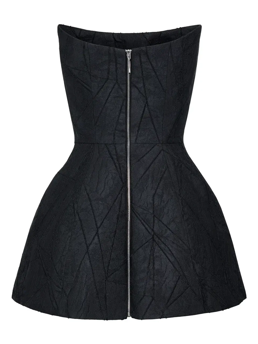 Платье корсет с баской из жатки