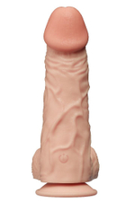 Телесный вибромассажер на присоске - 22,6 см. (Цвет: телесный)