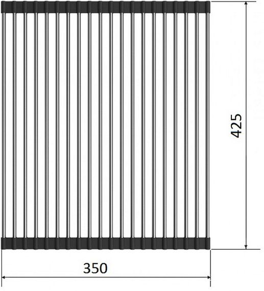 Ролл-мат для мойки нерж/черный силикон ROLL-01-IN(арт.4997003)