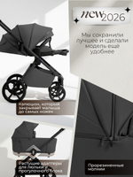 Коляска 4 в 1 Sweet Baby SBL Elegante Therma Colore + автокресло Elegante Plus с базой i-Size ISOFIX DK780 Dark Grey