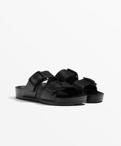 OYSHO Шлепанцы с пряжками, черный