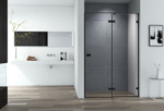 Душевая дверь Cezares Bellagio 120 BELLAGIO-B-12-120-C-NERO профиль Черный матовый стекло прозрачное