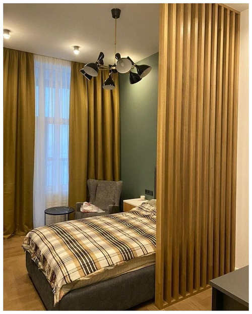 Реечная перегородка из Дуба 40х80мм