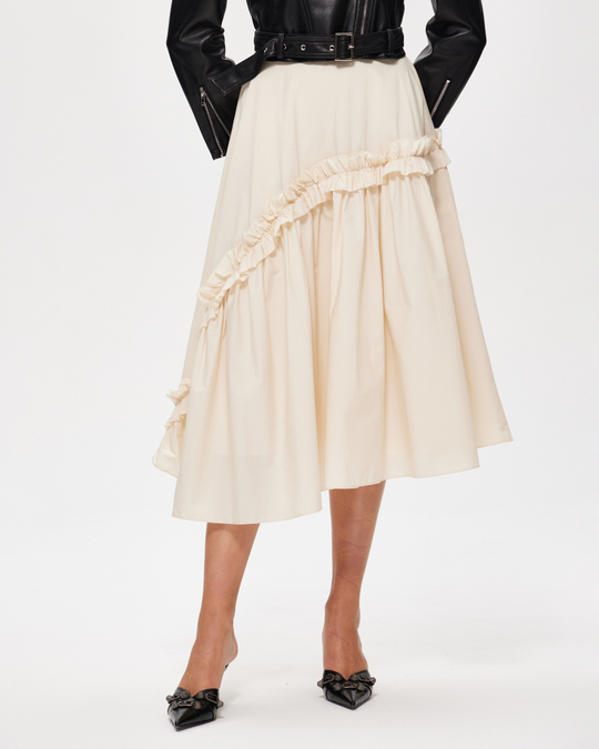 Юбка с оборкой из тафты
