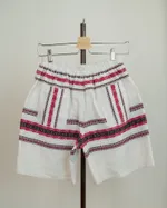 Шорты Soeurs с Традиционной Вышивкой белые