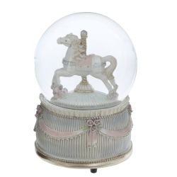 GAEM Фигурка декоративная в стекл шаре "Лошадка" (ключ, муз, движ), D 10 см, L9,5 W9,5 H14 см