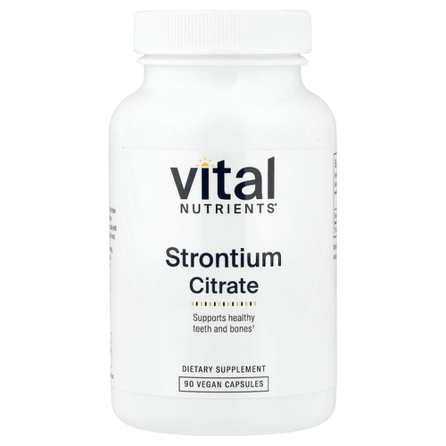 Vital Nutrients, Цитрат стронция, 90 веганских капсул (227 мг на капсулу)