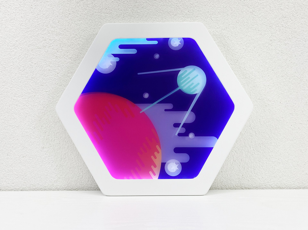 Декоративная тактильная панель с подсветкой - «Спутник»