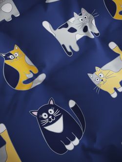 Простынь на резинке бязь Сказка "Котятки" 160x200 см