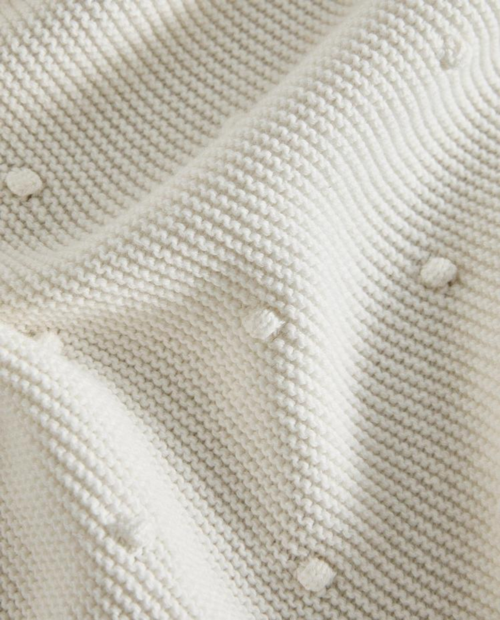 ZARA HOME ДЕТСКИЙ ВЯЗАНЫЙ ПЛЕД, ЭКРЮ