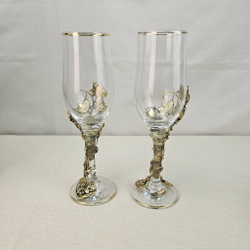 Набор бокалов для Шампанского на 2 персоны "Цветочный"