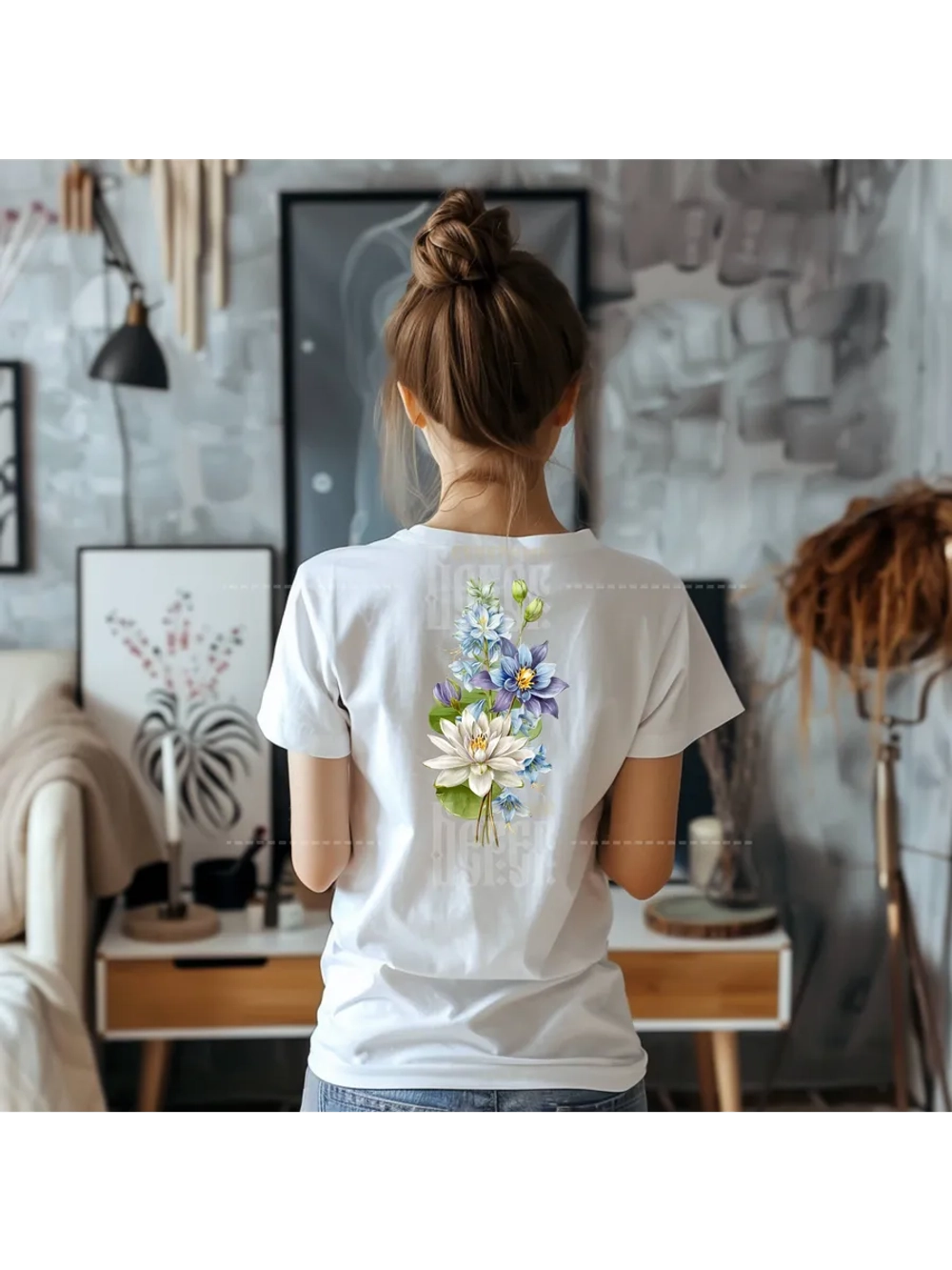 Термонаклейка на одежду, термопринт Веточка