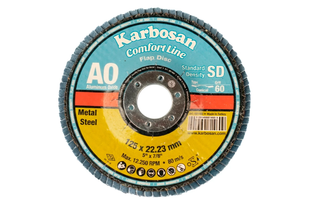 Круг лепестковый КЛТ 125х22 Р60 Karbosan Comfort Line AO SD Flap Конический