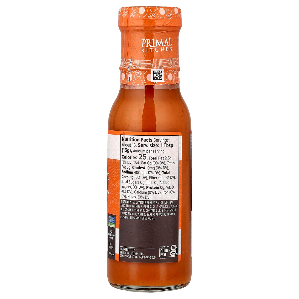 Primal Kitchen, классический соус баффало, средняя острота, 241 г