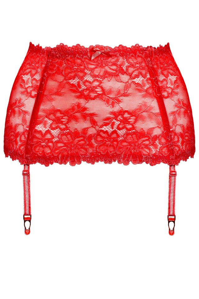 Роскошный красный пояс для чулок Carmela